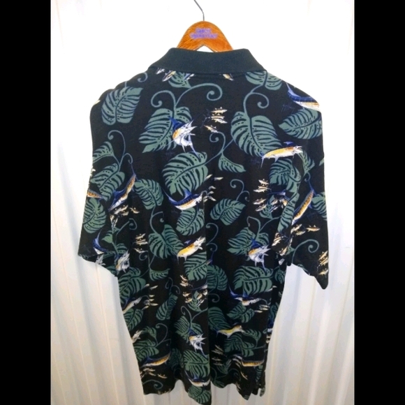 Guy Harvey Bluewater Wear Marlin Fish Print Polo - Picture 2 of 4